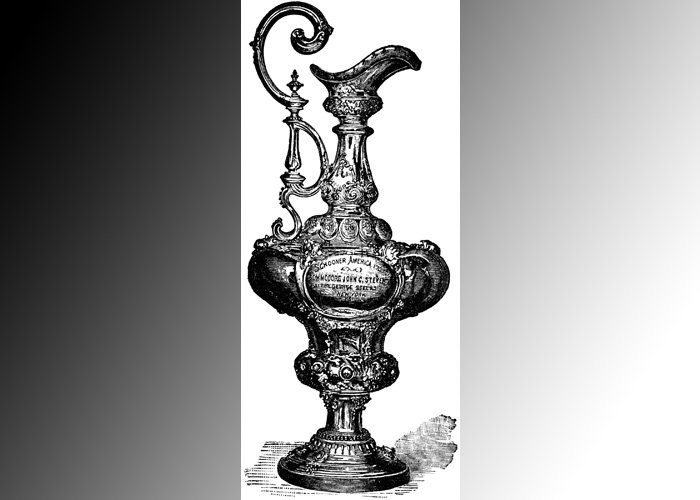 The trophy that came to be called the America's Cup. The NYYC defended the trophy from 1870-1983.