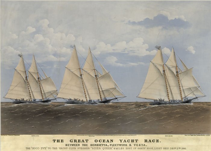 The first Transatlantic Race, in 1866 -- a NYYC event won by future Commodore James Gordon Bennett Jr.